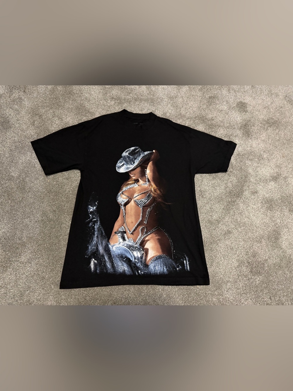 BEYONCE T Shirt Medium Renaissance 2023 World Tour Cowboy Black